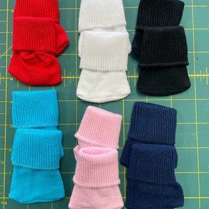 Doll Ribbed Ankle Socks - 6 Pair - Brand New